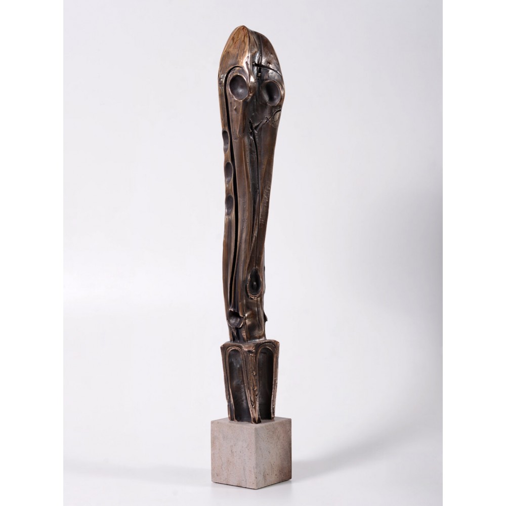 Stâlpnic I - sculptură în bronz, artist Liviu Bumbu